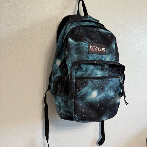 Large Blue Galaxy Trans Jansport Backpack - Picture 1 of 10